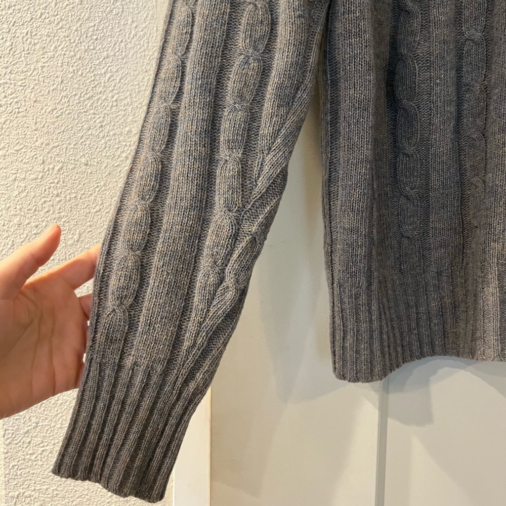 100% Australian Lambswool Gray Pullover Sweater Womens Medium / Mens Small - Picture 2 of 11